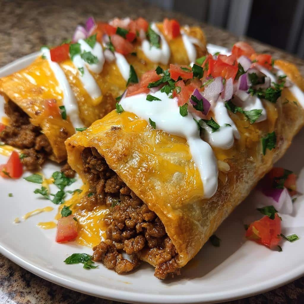 Irresistible Beef and Cheese Chimichangas in 25 Minutes 4 Beef and Cheese Chimichangas - detail 1