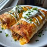 Beef and Cheese Chimichangas