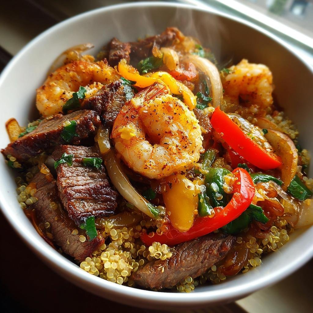 CHealthy heesy Steak & Shrimp Skillet Bowl - detail 1