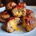 Cheesy Stuffed Meatloaf Bites