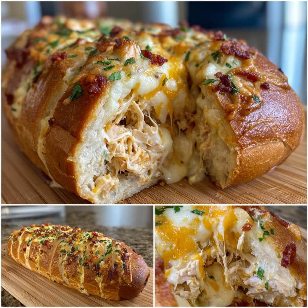 Chicken Bacon Ranch Stuffed Bread - detail 1