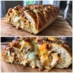 Chicken Bacon Ranch Stuffed Bread