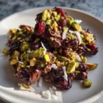 Christmas Healthy Cherry Pistachio Rocky Road Clusters