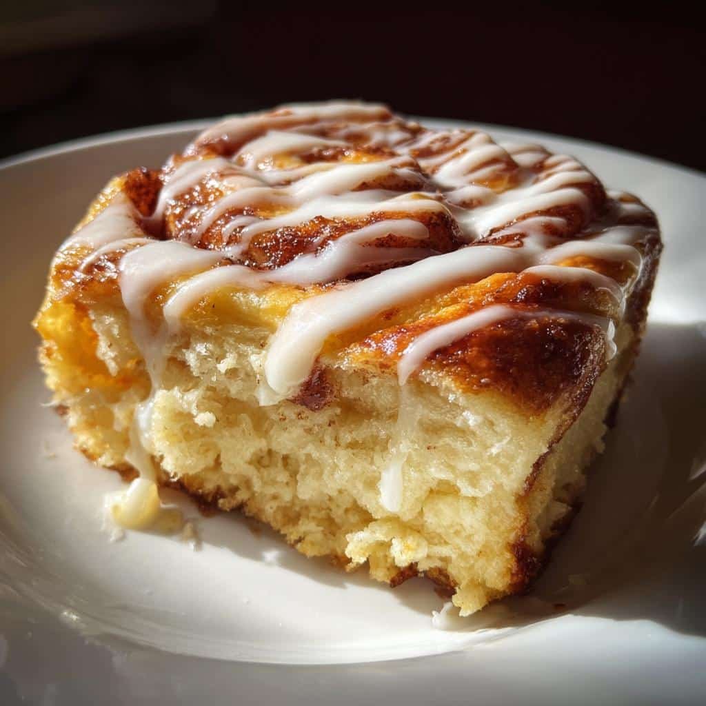 Christmas healthy Eggnog Cinnamon Roll Pull-Apart Cake