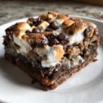 Christmas healthy Hot Cocoa S’mores Cookie Bars