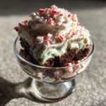Christmas healthy Peppermint Brownie Cheesecake Parfaits