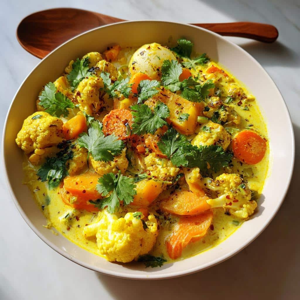 Christmas healthy dinner Crockpot Vegetable Curry