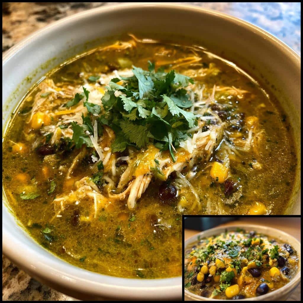 Crock Pot Green Enchilada Chicken Soup - 1 Pot Bold Comfort Food 4 Crock Pot Green Enchilada Chicken Soup - detail 1