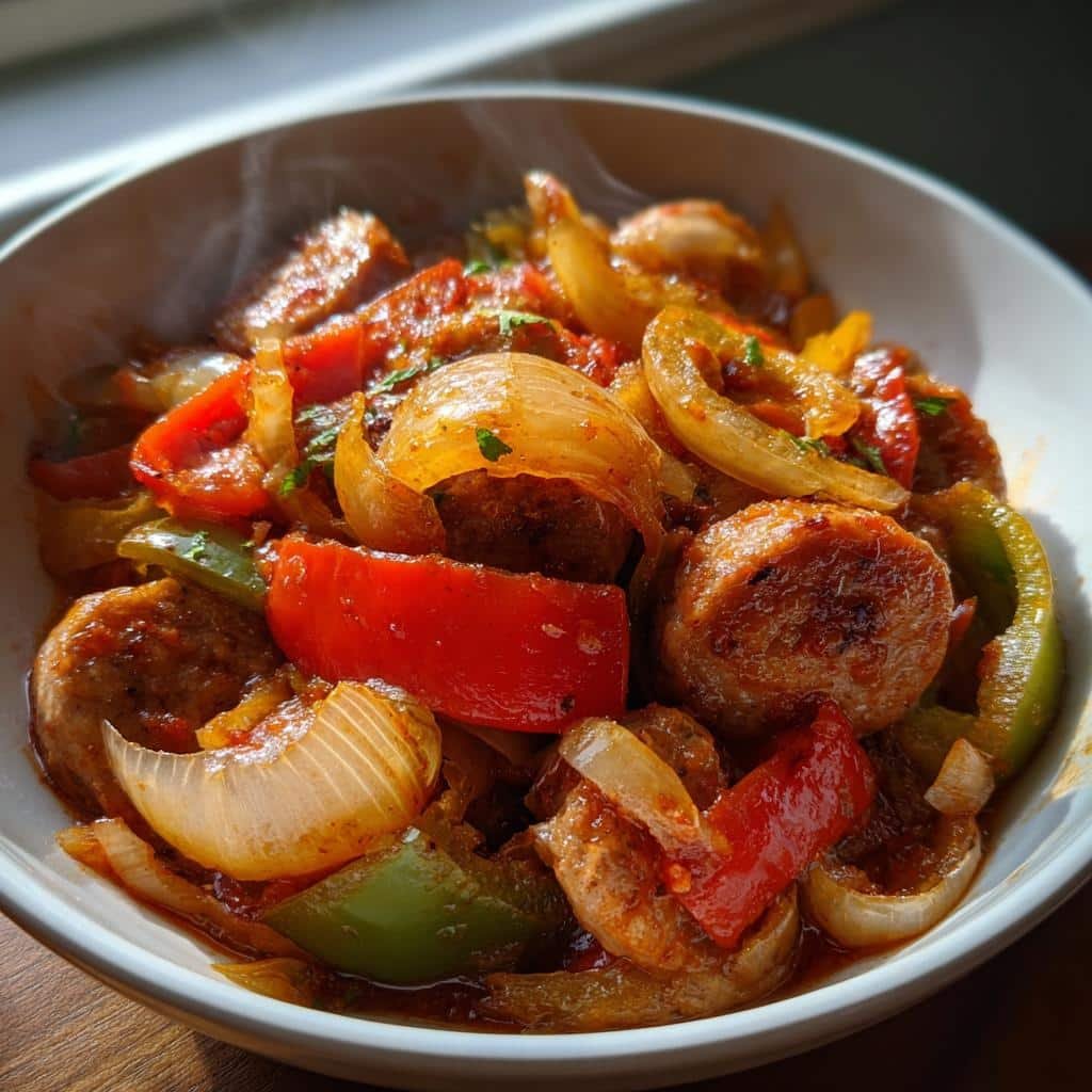 Crock Pot Sausage and Peppers - detail 1