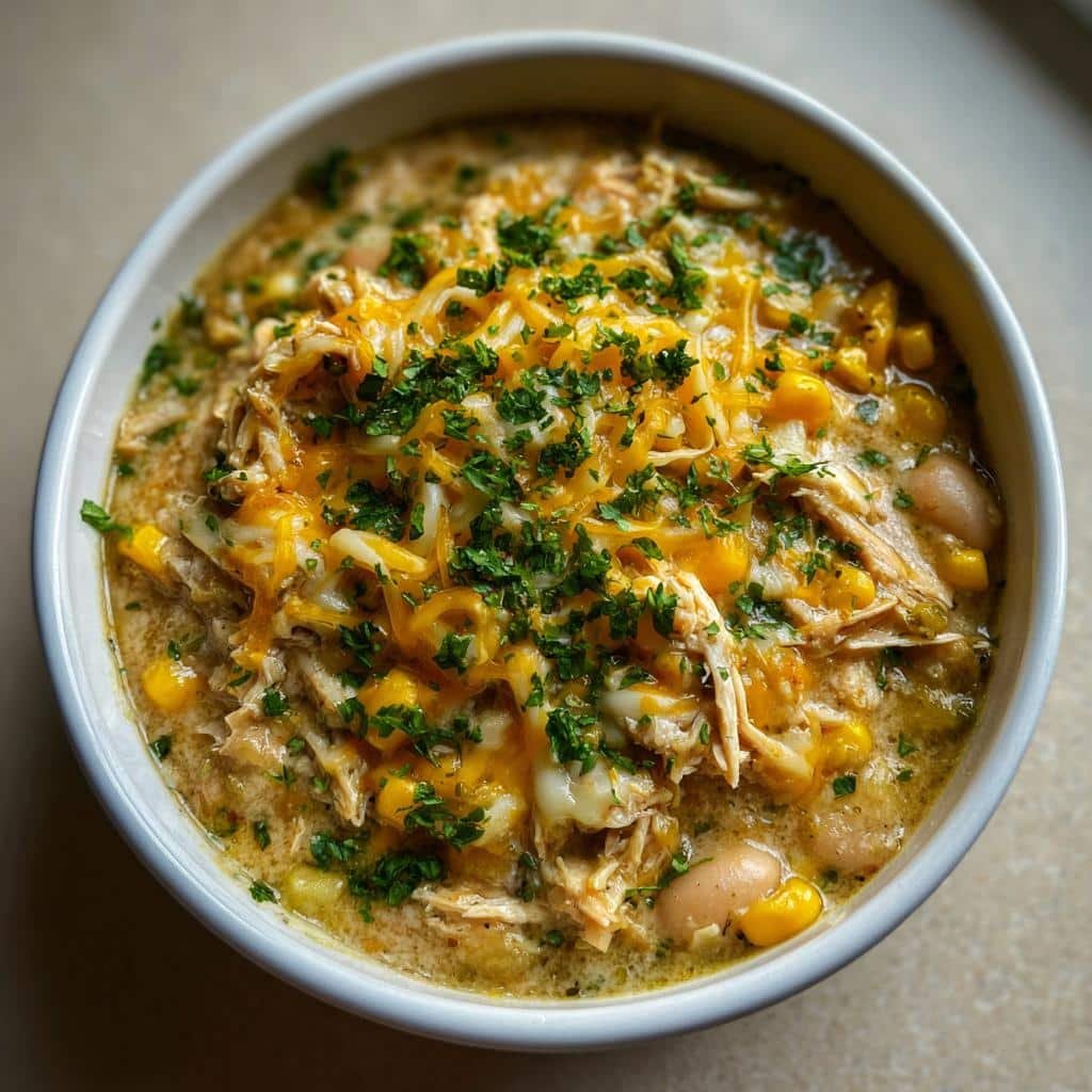 Crockpot White Chili with Salsa Verde