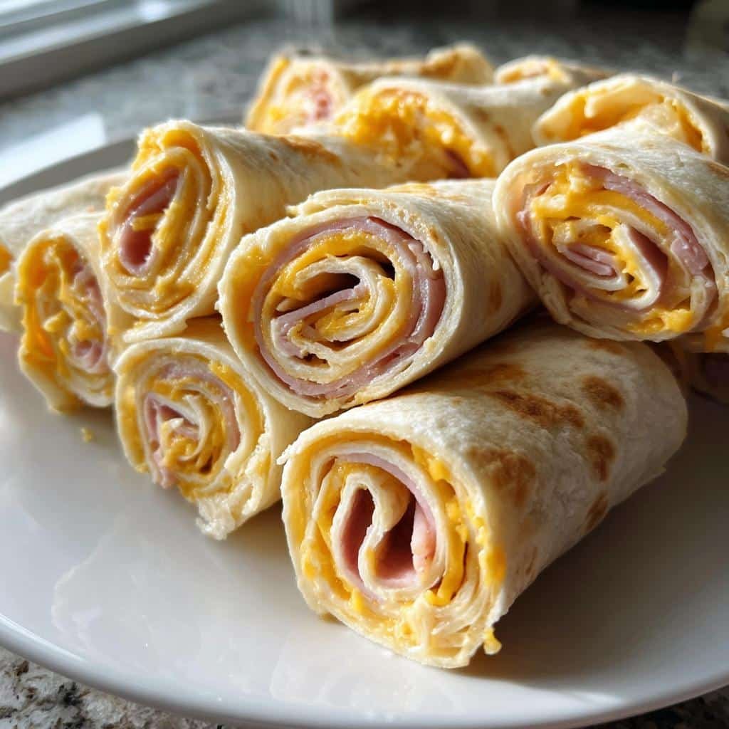Ham & Cheese Ranch Roll‑Ups