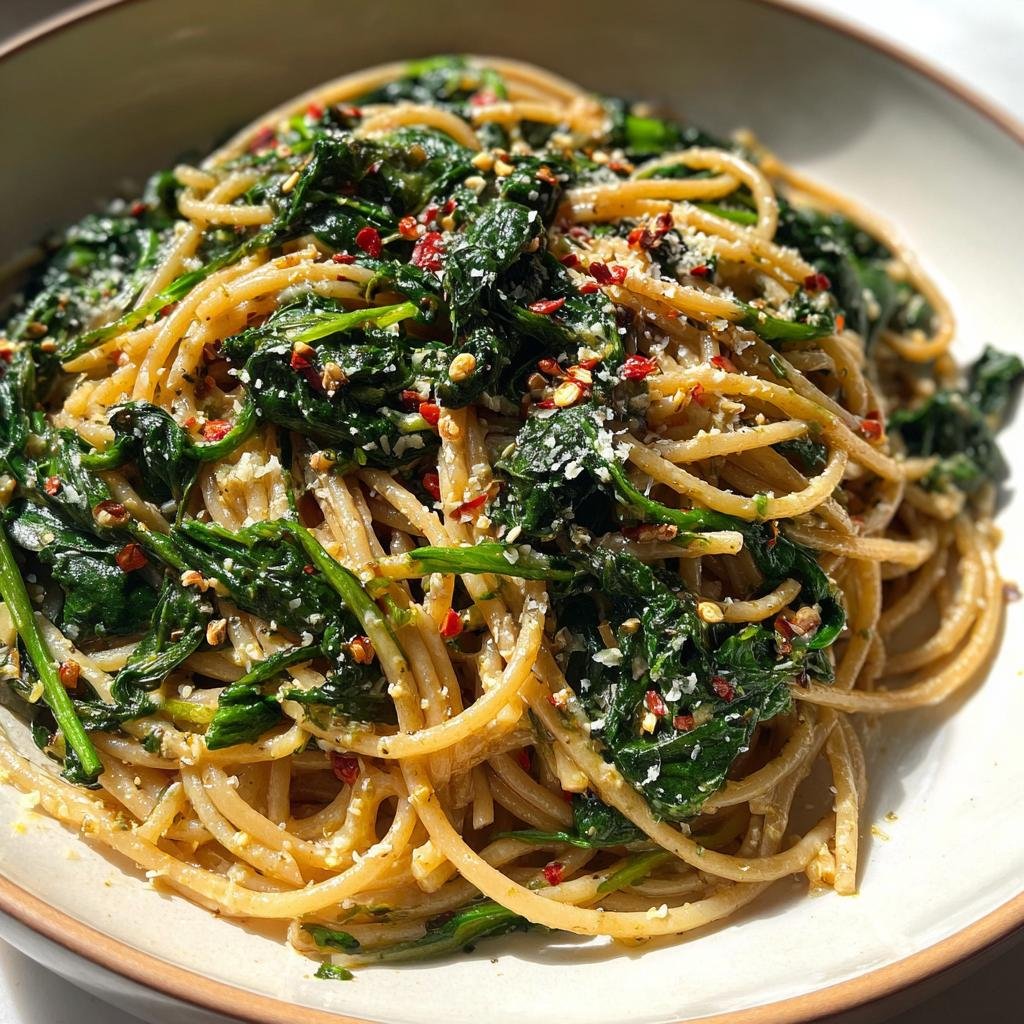 Healthy 15-Minute Spinach Pasta