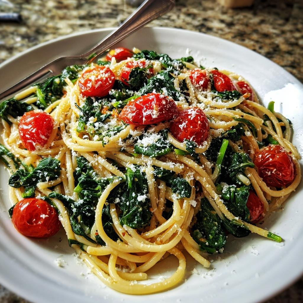 Healthy 15-Minute Spinach Pasta