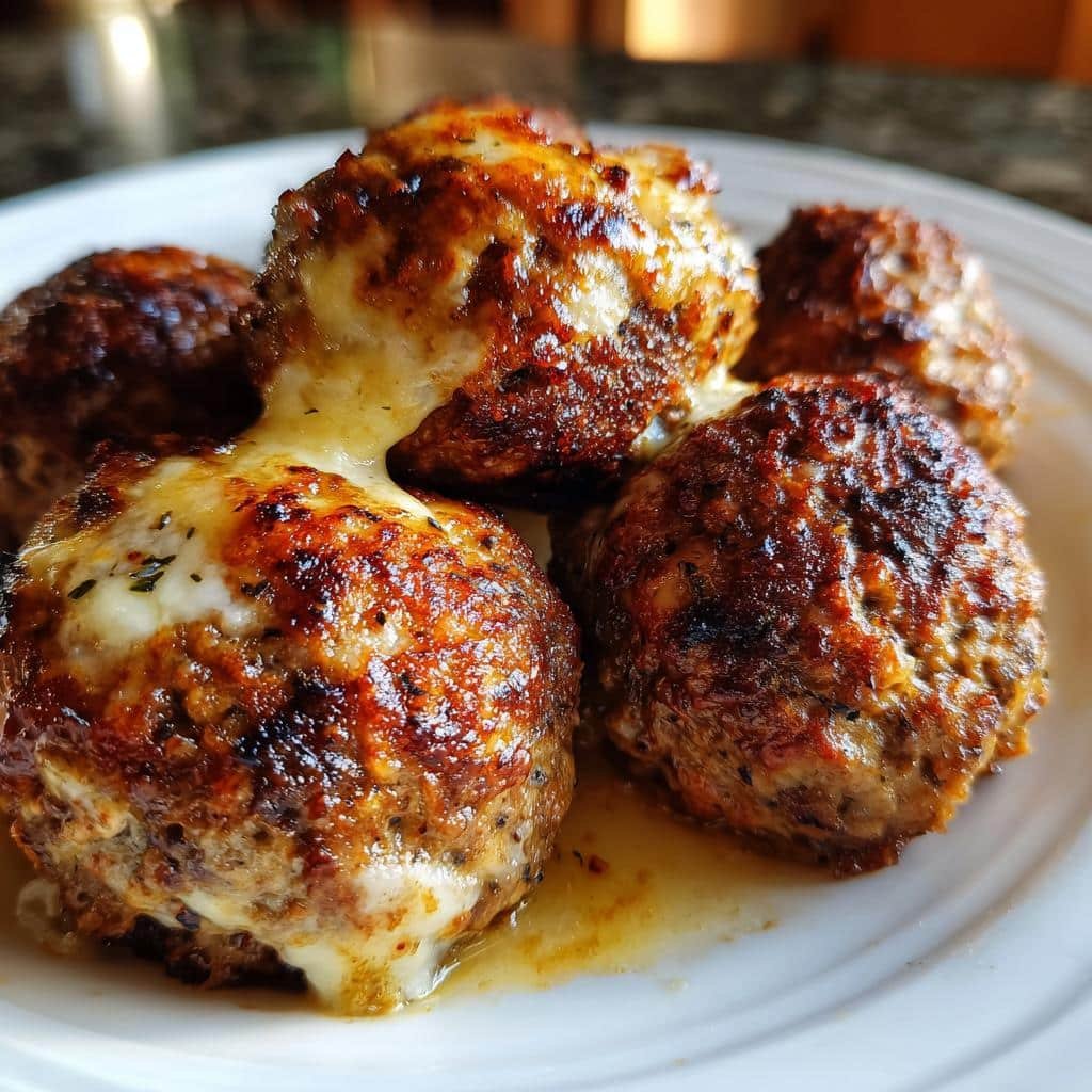 Healthy 5-Minute Garlic Parmesan Cheeseburger Bombs - detail 1