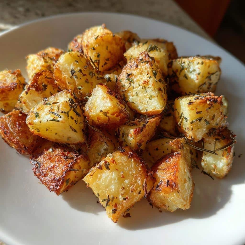 Healthy Air Fryer Garlic Herb Potatoes - detail 1