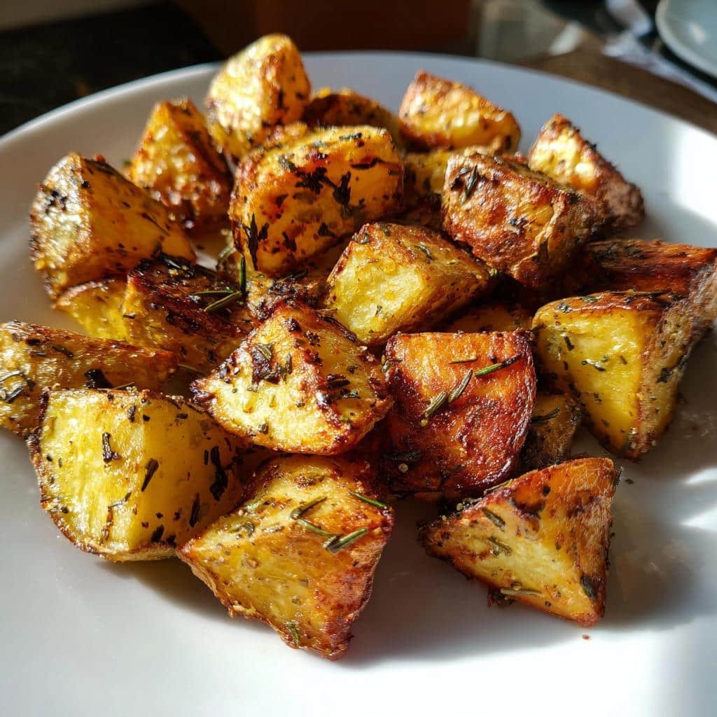 Healthy Air Fryer Garlic Herb Potatoes