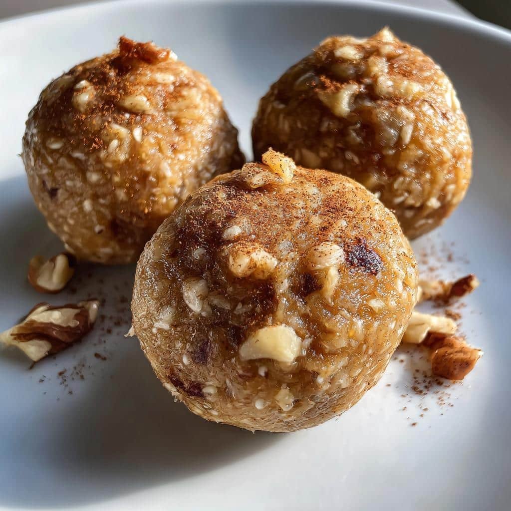 Healthy Apple Maple Walnut Energy Balls
