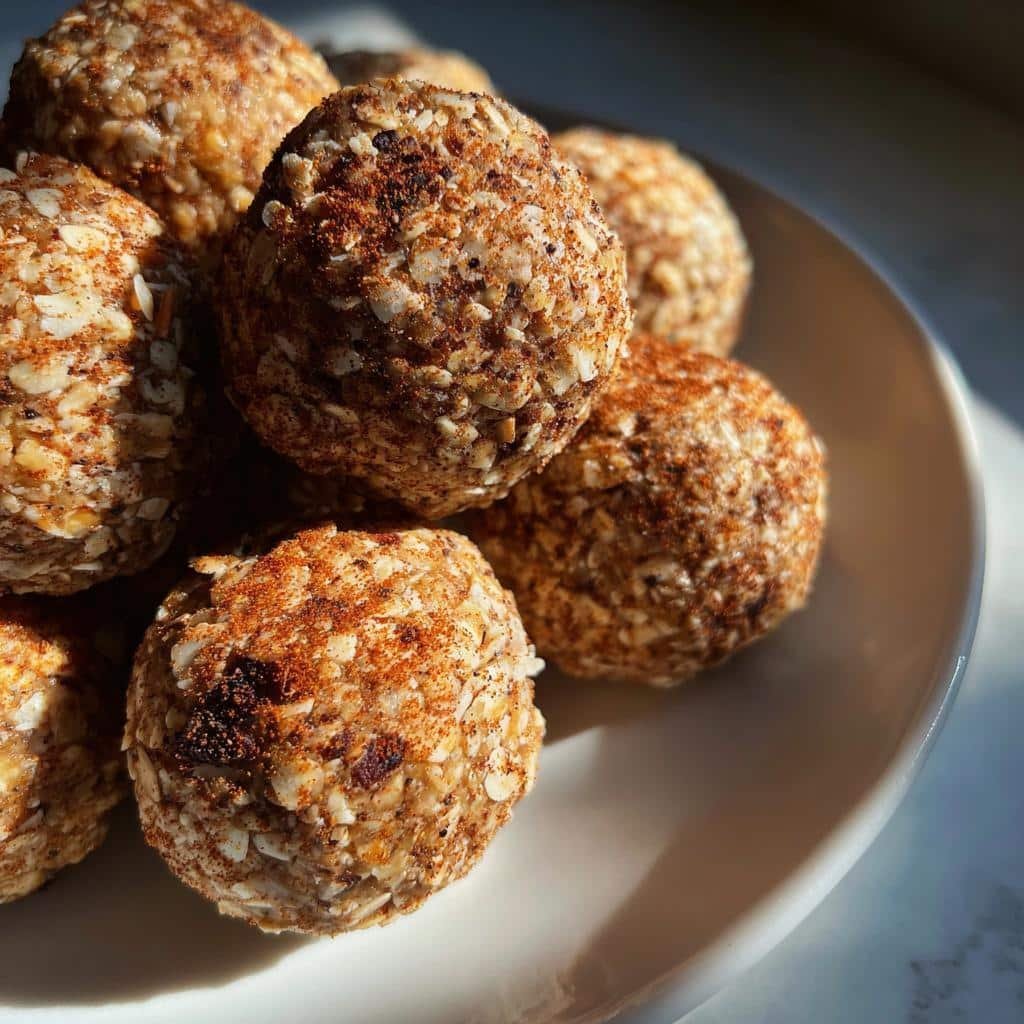 Healthy Apple Oatmeal Walnut Protein Balls - 5-Minute Bliss 4 Healthy Apple Oatmeal Walnut Protein Balls - detail 1