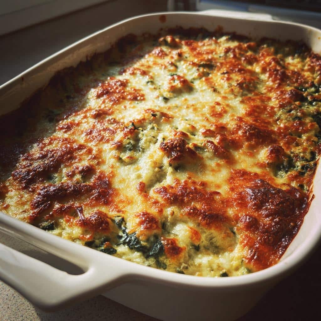 Healthy Artichoke & Spinach Casserole (Creamy) - detail 1