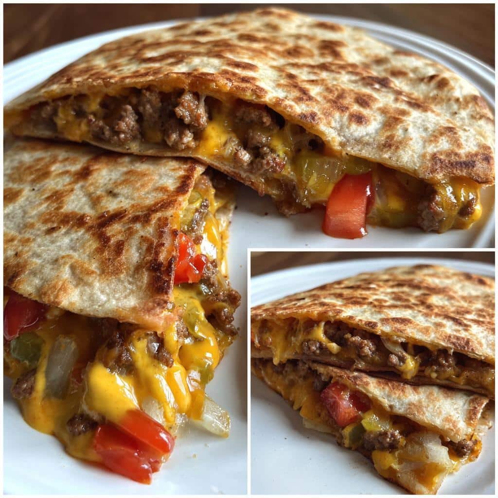 Healthy Bacon Cheeseburger Quesadillas