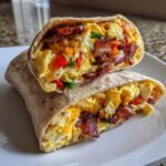 Healthy Bacon Egg Cheese Breakfast Burrito