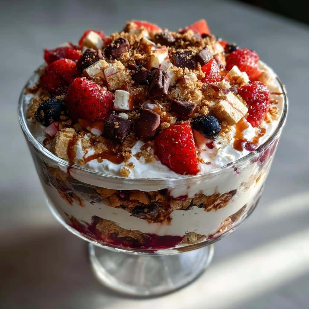 Healthy Chaos Christmas Candy Trifle