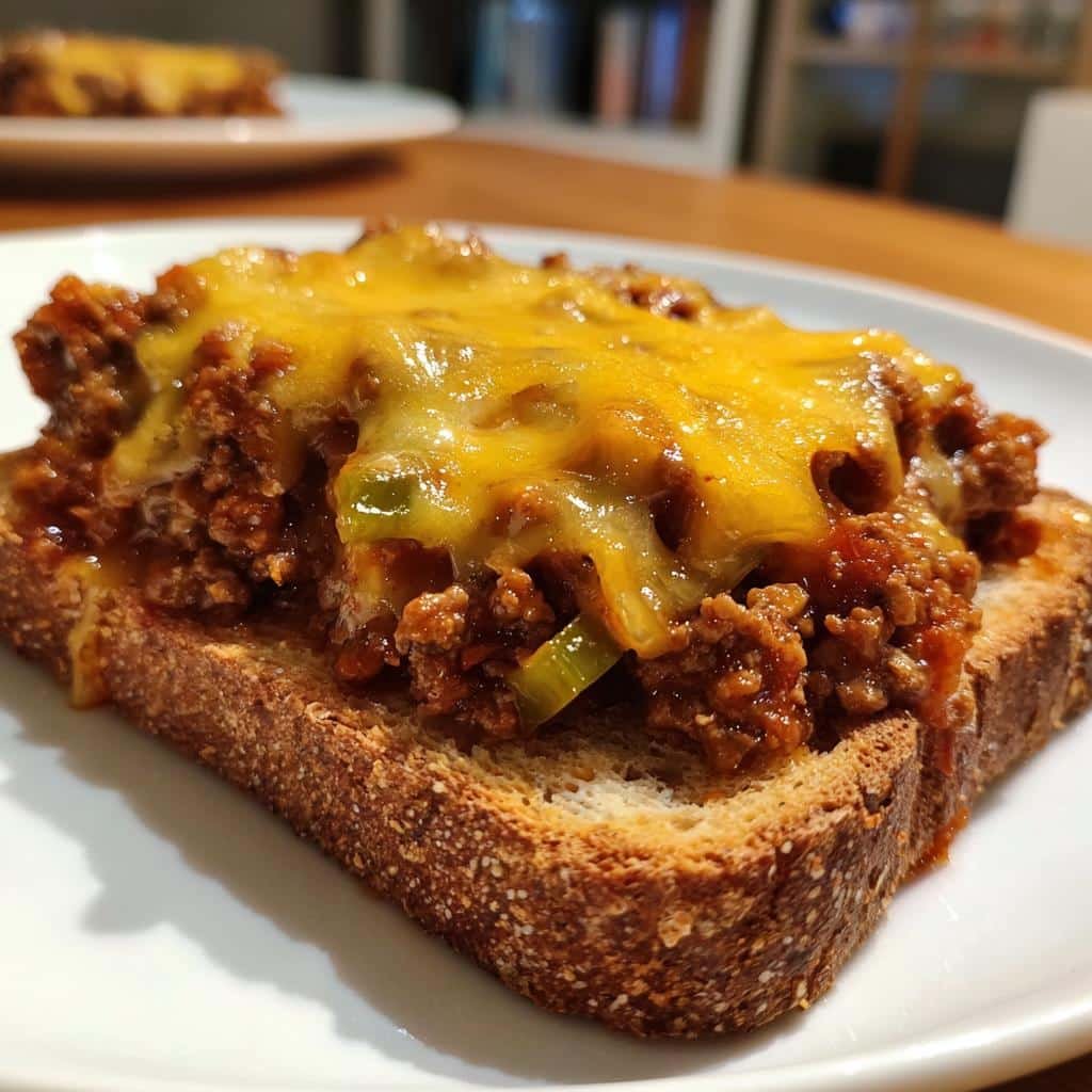 Healthy Cheesy Sloppy Joe Toast - detail 1