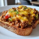 Healthy Cheesy Sloppy Joe Toast