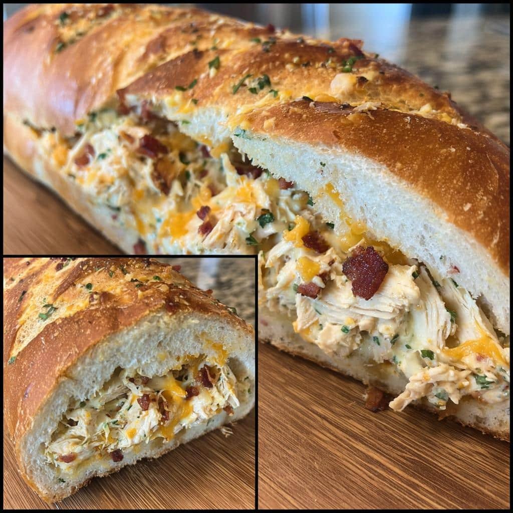 Healthy Chicken Bacon Ranch Stuffed Bread - detail 1
