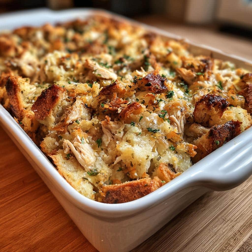 Healthy Chicken Dressing Casserole - detail 1