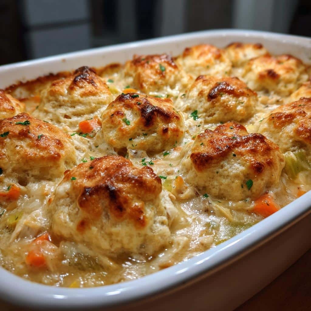 Healthy Chicken & Dumplings Casserole