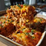 Healthy Chicken & Rice Enchilada Casserole
