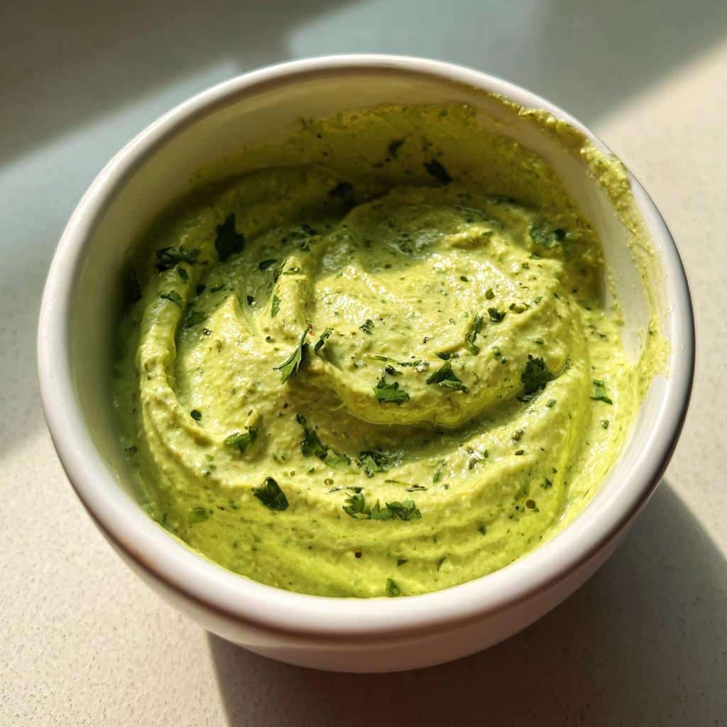 Healthy Chickpea & Cilantro Dip (Herby)