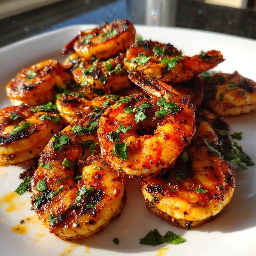 Healthy Chili Lime Grilled Shrimp - detail 1