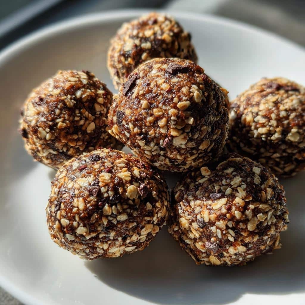 Healthy Chocolate Mint Protein Balls with Cacao Nibs
