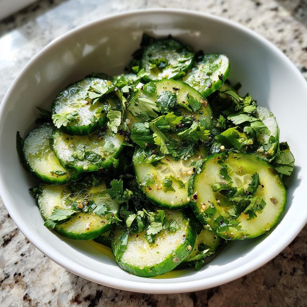 Healthy Cilantro Lime Cucumber Salad - detail 1