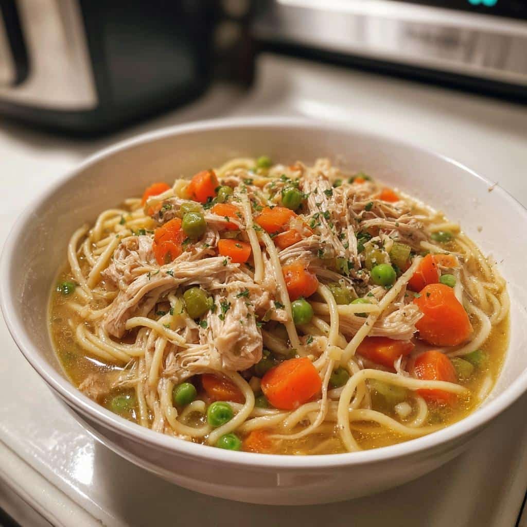 Healthy Comforting Chicken & Noodles Crock Pot - detail 1