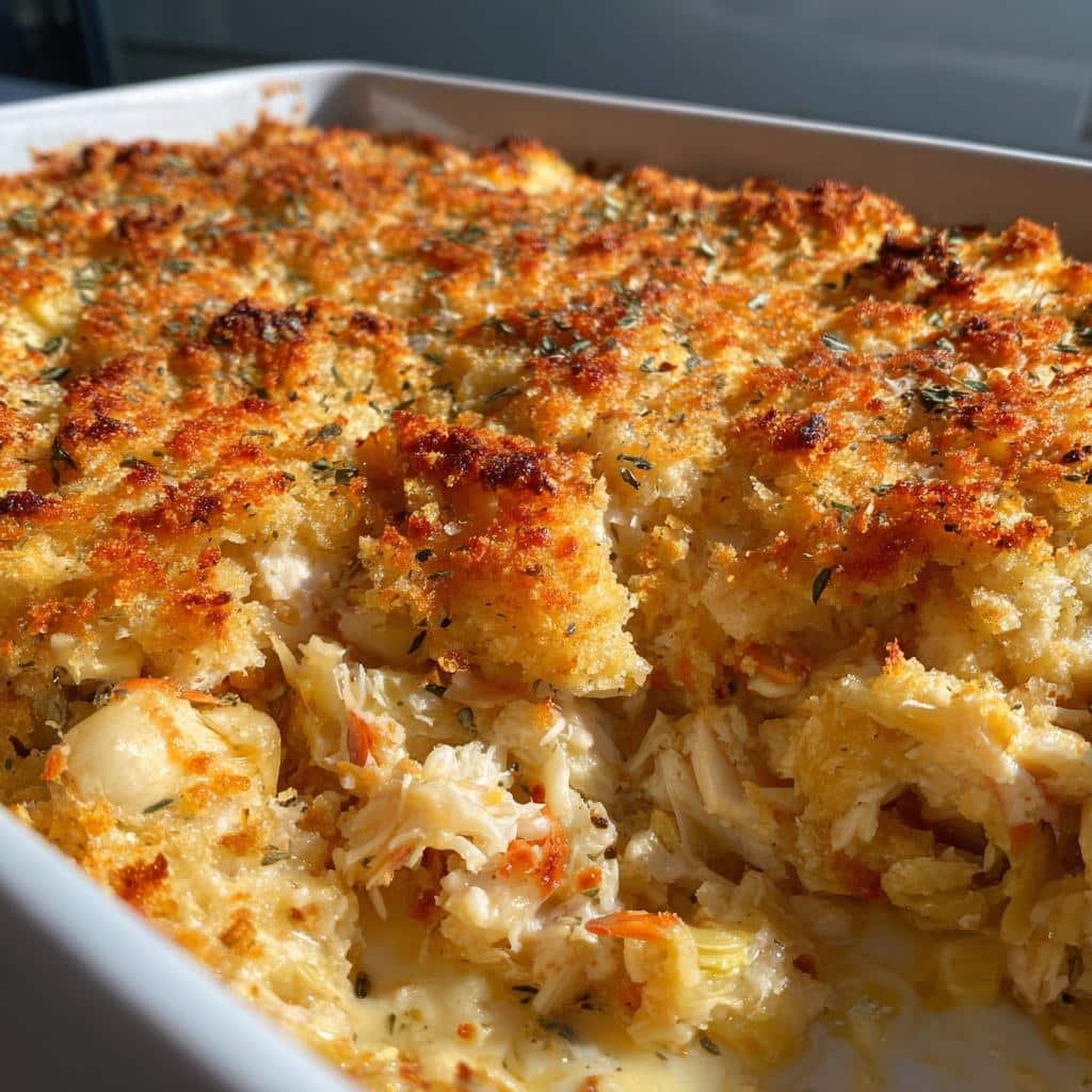Healthy Crab & Artichoke Casserole - detail 1