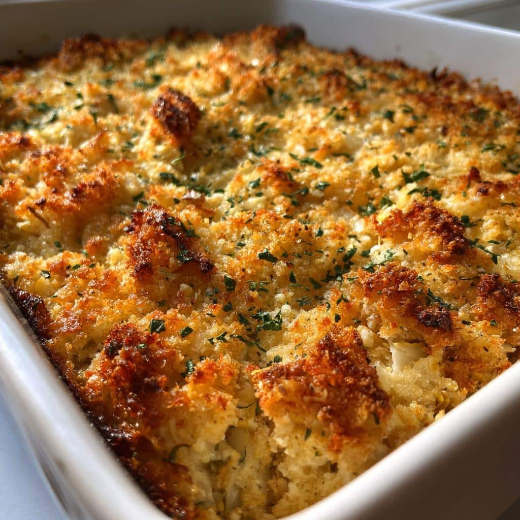 Healthy Crab & Artichoke Casserole
