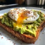 Healthy Creamy Avocado Toast with Perfect Poached Egg