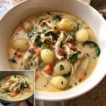 Healthy Creamy Crockpot Chicken Gnocchi Soup