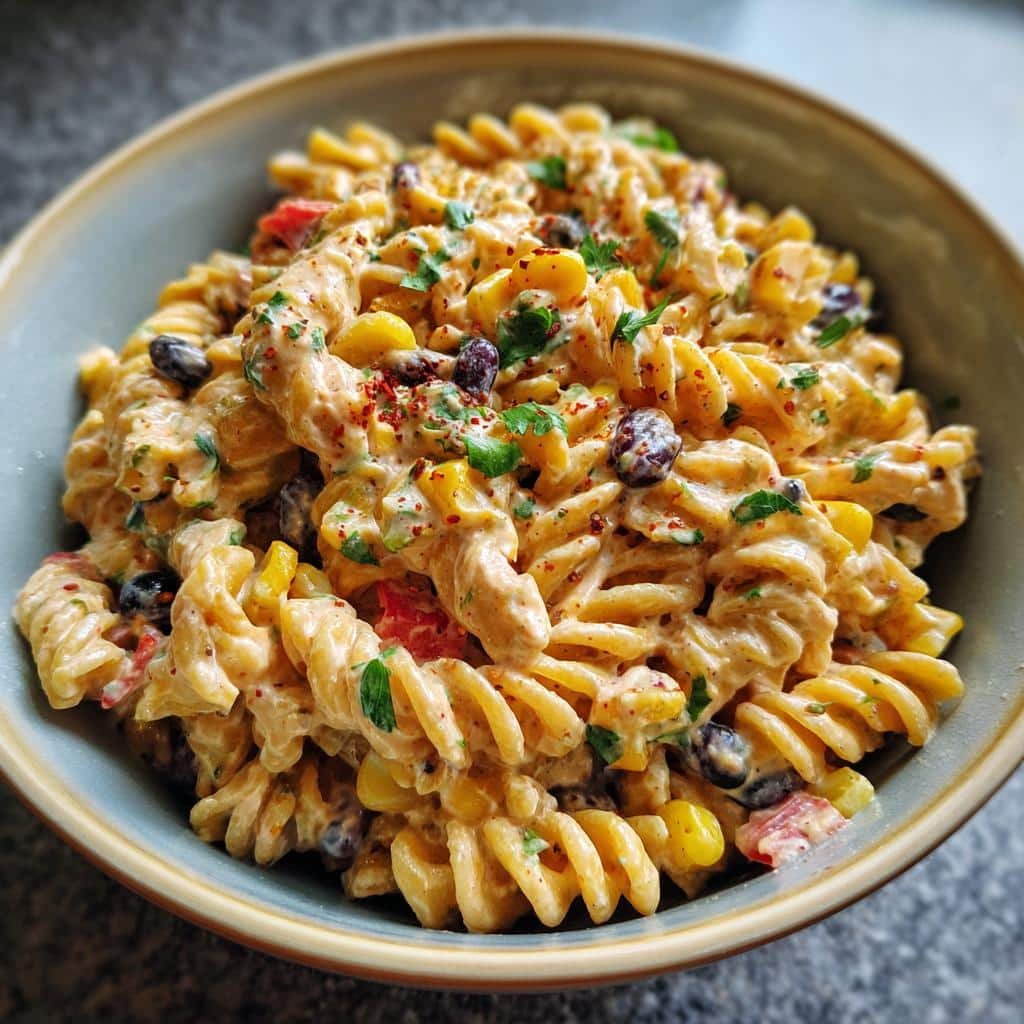 Healthy Creamy Southwest Pasta Salad