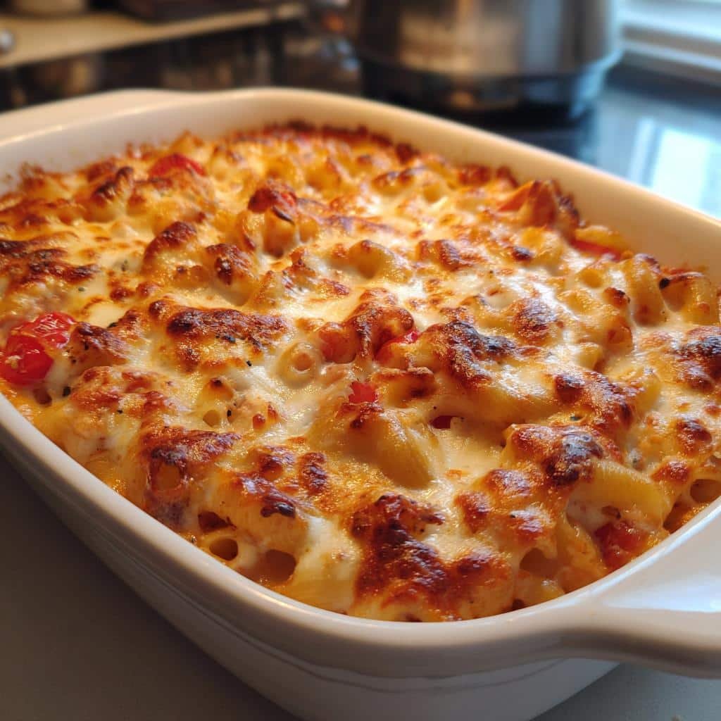 Healthy Creamy Tomato Chicken Pasta Casserole in Just 35 Minutes 4 Healthy Creamy Tomato Chicken Pasta casserole - detail 1