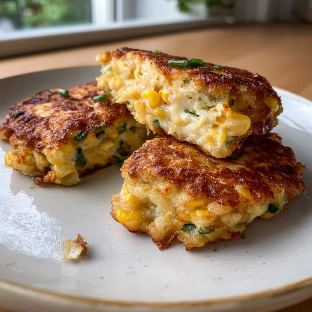 Healthy Crispy Cheddar Corn Potato Fritters - detail 1