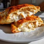 Healthy Crispy Cheesy Chicken Alfredo Air Fryer Calzones