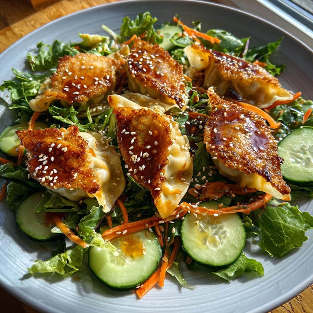 Healthy Crispy Dumpling Salad - detail 1