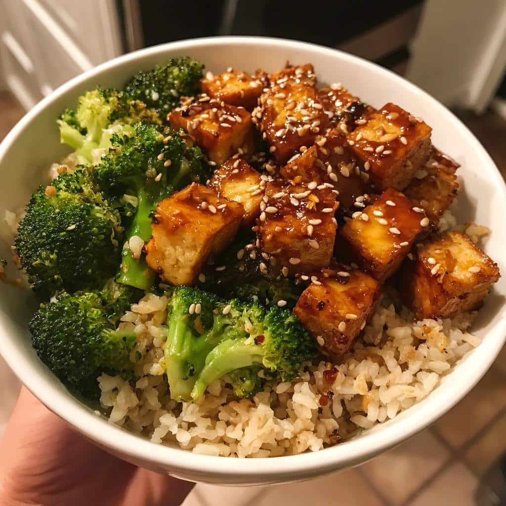 30-Minute Crispy Sesame Tofu Bliss You'll Crave 4 Healthy Crispy Sesame Tofu Broccoli Bowl - detail 1