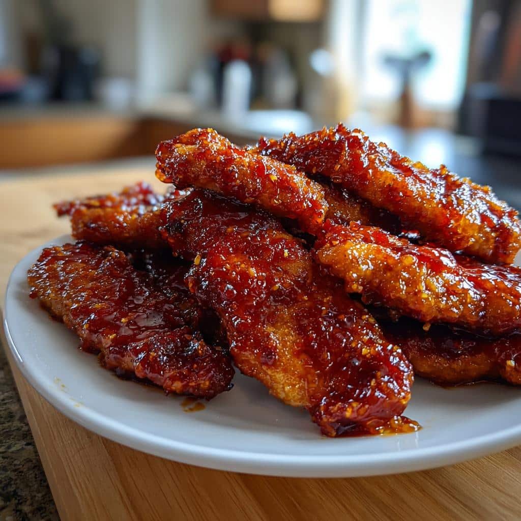Healthy Crock-Pot BBQ Chicken Tenders