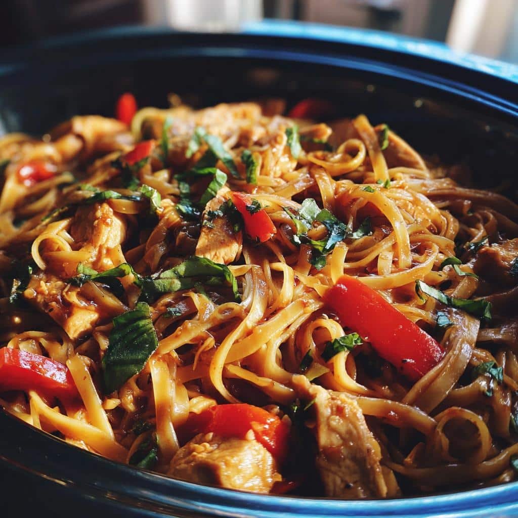 Healthy Crock Pot Drunken Noodles - detail 1