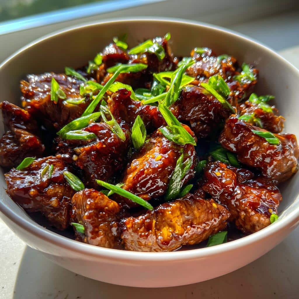Healthy Crock Pot Honey Garlic Steak Bites - detail 1